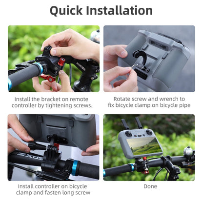 Soporte de conducción RC 2 Sunnylife ZJ669 con control remoto para DJI Air 3 (negro) — imagen 9