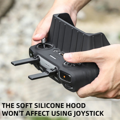 Funda de silicona RC 2 Sunnylife Control remoto antiarañazos a prueba de golpes con capucha para DJI Air 3 (gris) — imagen 4