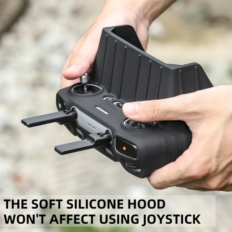 Funda de silicona RC 2 Sunnylife Control remoto antiarañazos a prueba de golpes con capucha para DJI Air 3 (negro) — imagen 4