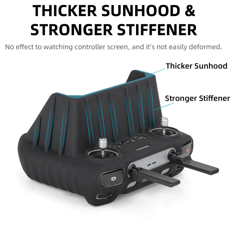 Funda de silicona RC 2 Sunnylife Control remoto antiarañazos a prueba de golpes con capucha para DJI Air 3 (negro) — imagen 5
