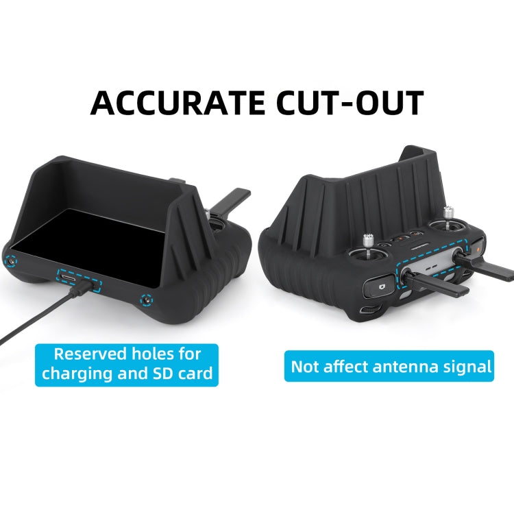 Funda de silicona RC 2 Sunnylife Control remoto antiarañazos a prueba de golpes con capucha para DJI Air 3 (negro) — imagen 6