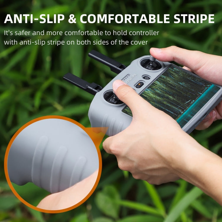 Funda de silicona RC 2 Sunnylife Control remoto antiarañazos a prueba de golpes para DJI Air 3 (gris) — imagen 5