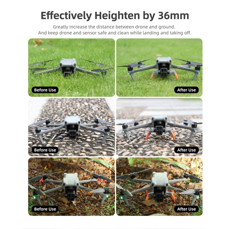 Sunnylife LG664 Tren de aterrizaje de araña plegable para DJI Air 3 (naranja) — imagen 4