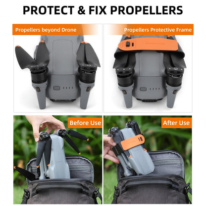 Soporte de cuchilla Sunnylife SJ663 Protector de fijación de hélice fija para DJI Air 3 (naranja) — imagen 3