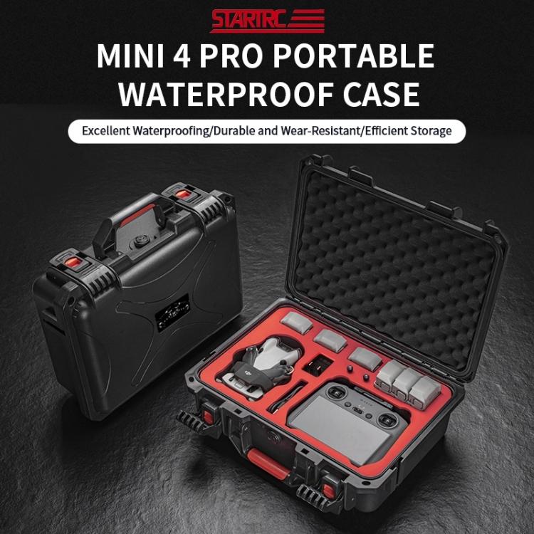 Kit STARTRC Dron Caja de almacenamiento de estuche ABS impermeable para DJI Mini 4 Pro (Negro Rojo) — imagen 7