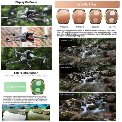 Filtro de lente de cámara Para Sunnylife, filtro: ND4/PL para DJI Air 3 — imagen 10