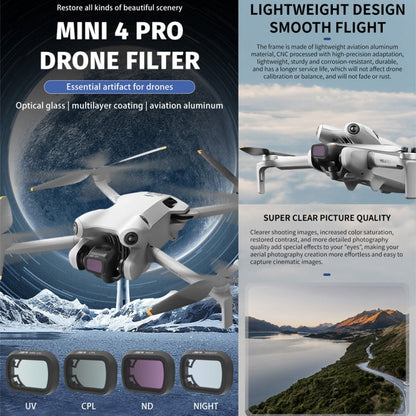 Filtro de lente de cámara Para de drones JSR KB Serie, Filtro: ND1000 para DJI Mini 4 Pro — imagen 2