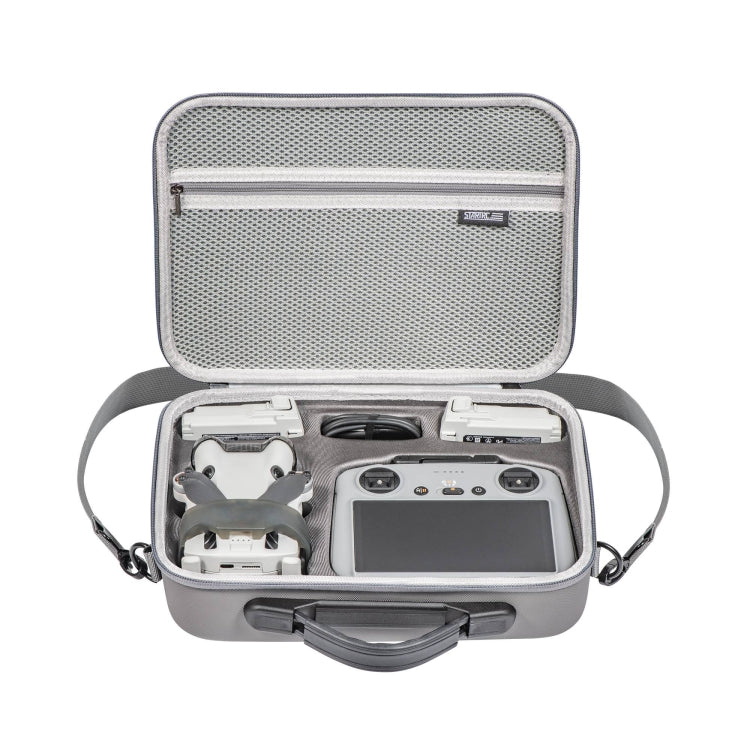 Bolso de almacenamiento de hombro RC con pantalla STARTRC estándar Bolso de PU para DJI Mini 4 Pro (gris) — imagen 5
