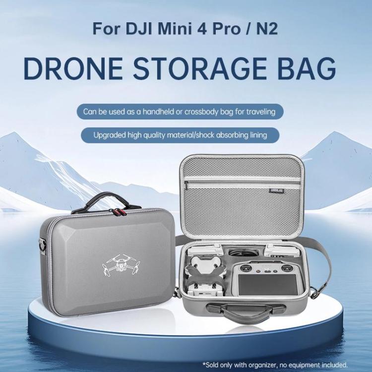 Bolso de almacenamiento de hombro RC 2 con pantalla STARTRC Bolso de PU para DJI Mini 4 Pro (gris) — imagen 7