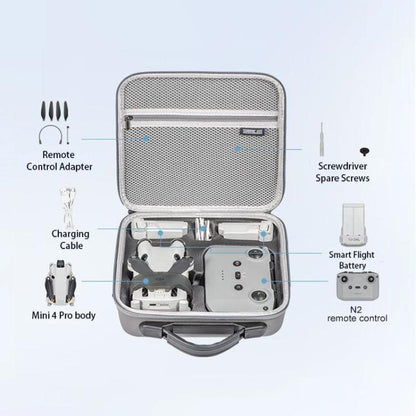 Bolso de almacenamiento de hombro RC con pantalla STARTRC estándar Bolso de PU para DJI Mini 4 Pro (gris) — imagen 9