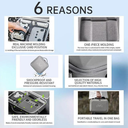 Bolso de almacenamiento de hombro RC 2 con pantalla STARTRC Bolso de PU para DJI Mini 4 Pro (gris) — imagen 14