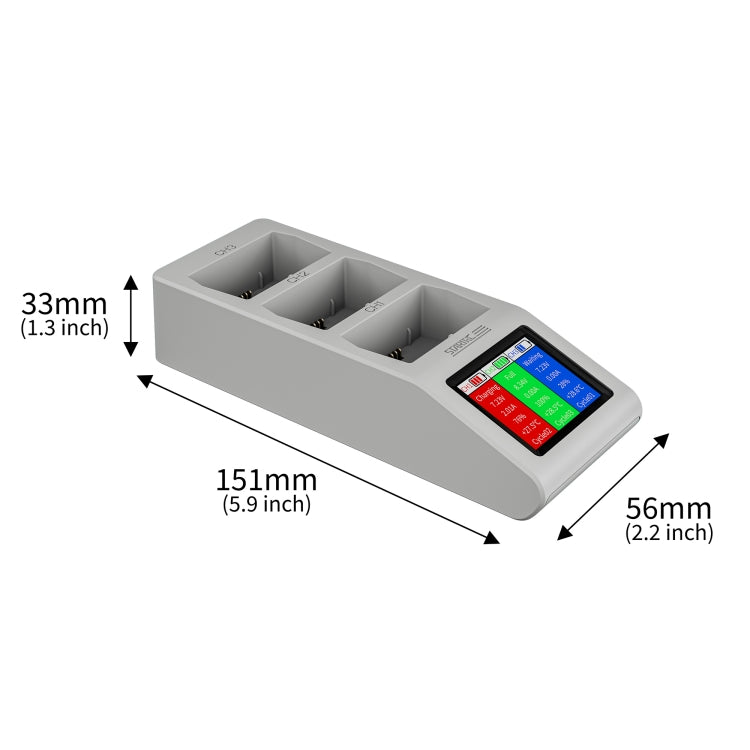 Batería de mayordomo de carga STARTRC Cargador de 3 en 1 con pantalla para DJI Mini 4 Pro / Mini 3 Pro (gris) para DJI DJI M…