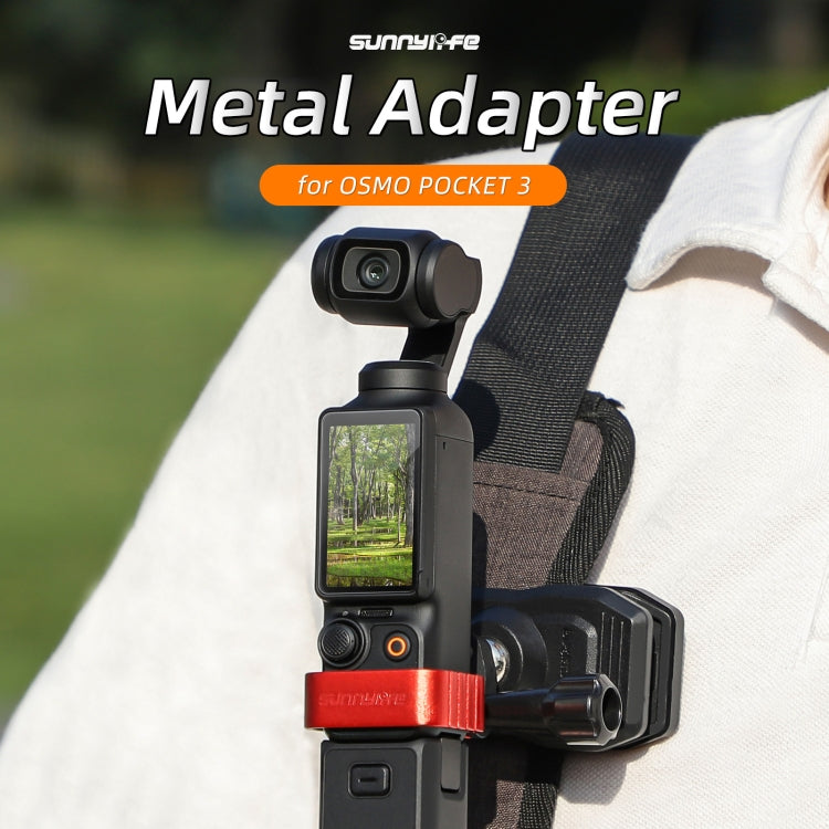 Soporte de expansión de metal Soporte de marco adaptador con tornillo para DJI Osmo Pocket 3 (rojo) — imagen 3