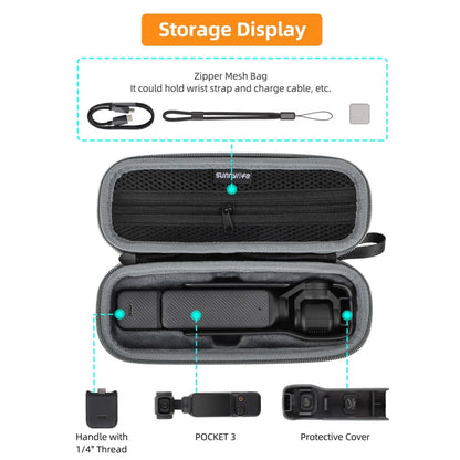 Bolsa Sunnylife caja de almacenamiento conjunto estándar para DJI Mic 2 / Osmo Pocket 3 para DJI DJI Mic 2, DJI Osmo Pocket…