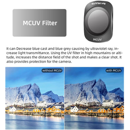 Filtro de lente de cámara Para Sunnylife, filtro: 4 en 1 MCUV CPL ND32/64 para DJI Osmo Pocket 3 — imagen 8