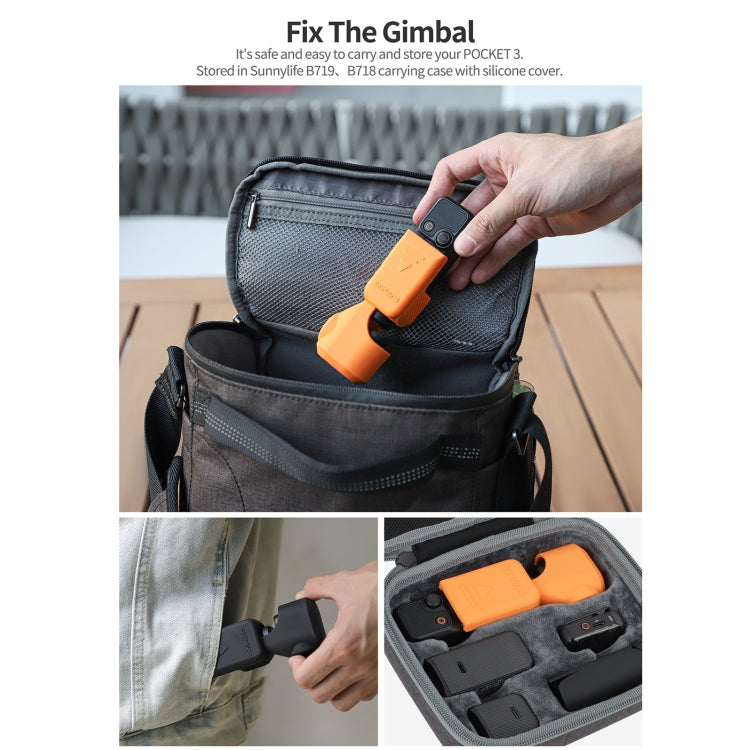Funda Sunnylife OP3-BHT746 protectora de silicona para DJI Osmo Pocket 3 (Negro) — imagen 6