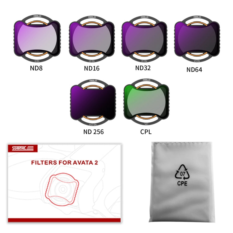 Filtro de lente de dron Para STARTRC, lente: CPL ND8/16/32/64/256 para DJI Avata 2 — imagen 8