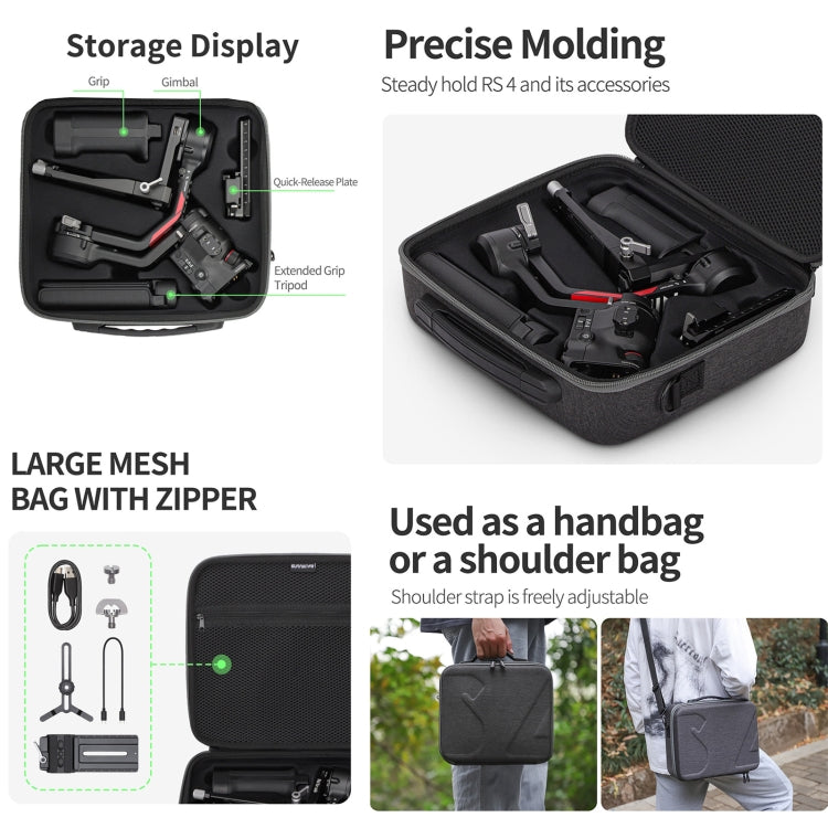 Estuche de almacenamiento Sunnylife Caja estuche para DJI RS 4 (Negro) — imagen 5