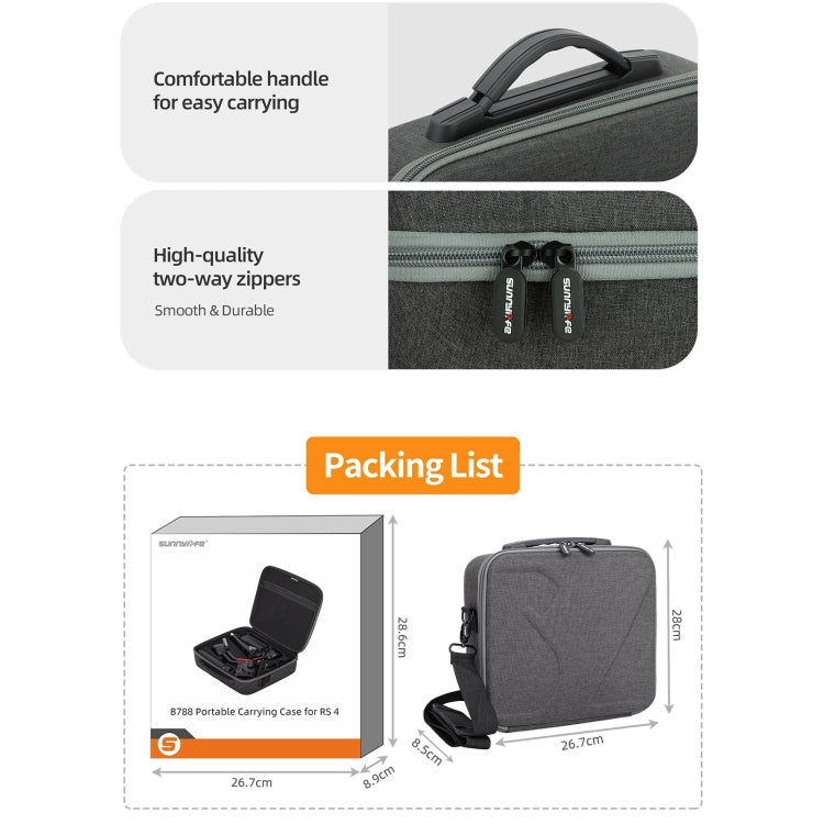 Estuche de almacenamiento Sunnylife Caja estuche para DJI RS 4 (Negro) — imagen 7