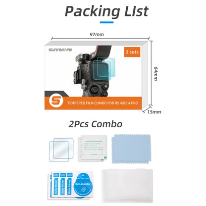 Película de vidrio Sunnylife 2 uds templado a prueba de explosiones para DJI RS 4 Pro / RS 3 Pro para DJI DJI RS 4 Pro, DJI……