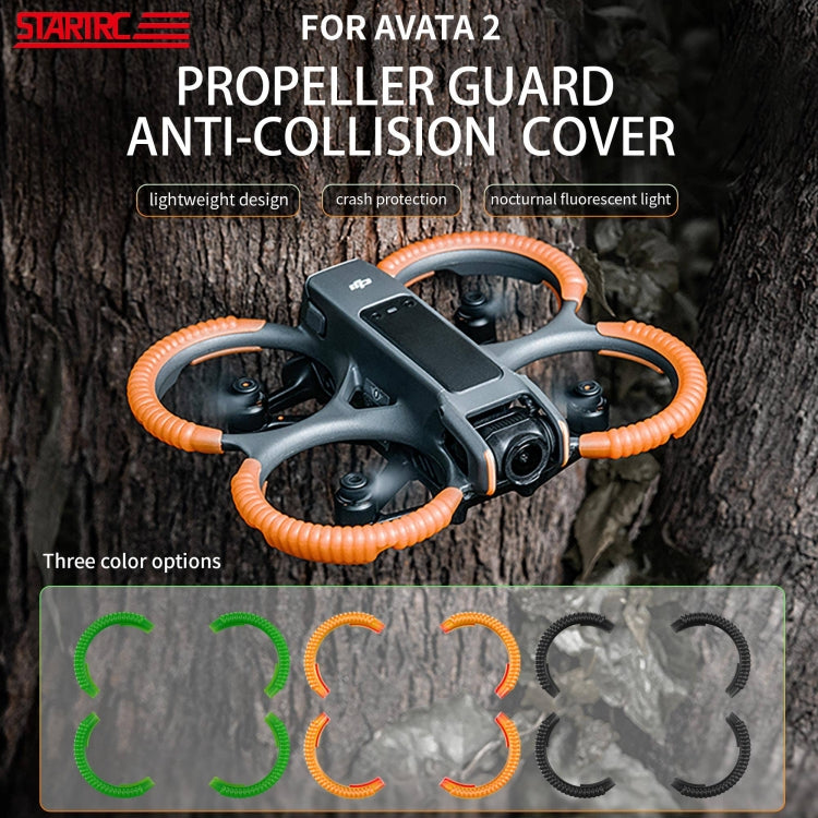 Hélice STARTRC TPU Protective Protector Anti-collision Ring Cubierta para DJI Avata 2 (Fluorescent Green) — imagen 5