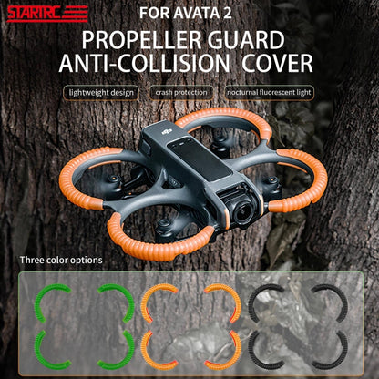 Hélice STARTRC TPU Protective Protector Anti-collision Ring Cubierta para DJI Avata 2 (Fluorescent Green) — imagen 5