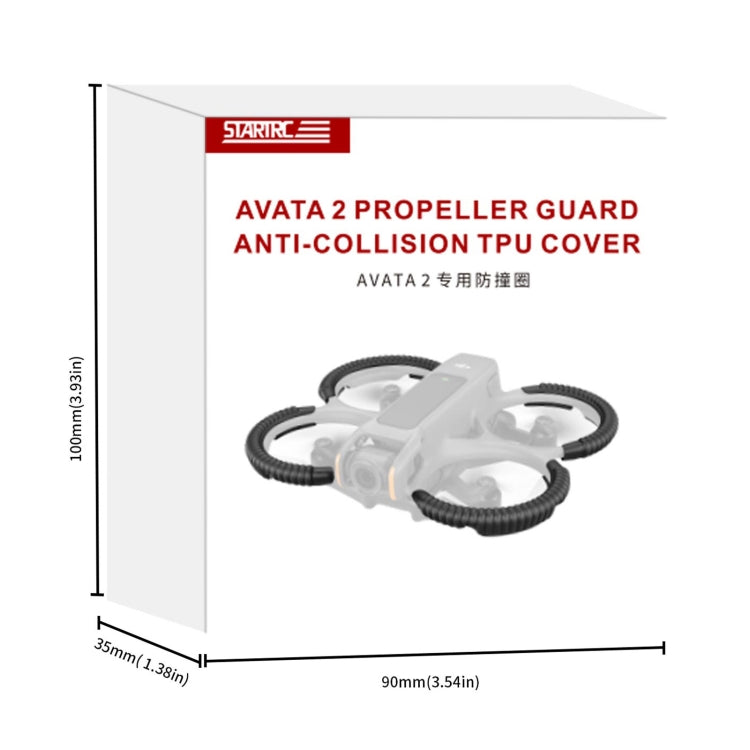 Hélice STARTRC TPU Protective Protector Anti-collision Ring Cubierta para DJI Avata 2 (Black) — imagen 10