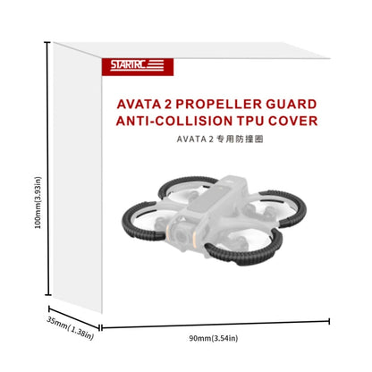 Hélice STARTRC TPU Protective Protector Anti-collision Ring Cubierta para DJI Avata 2 (Fluorescent Green) — imagen 10