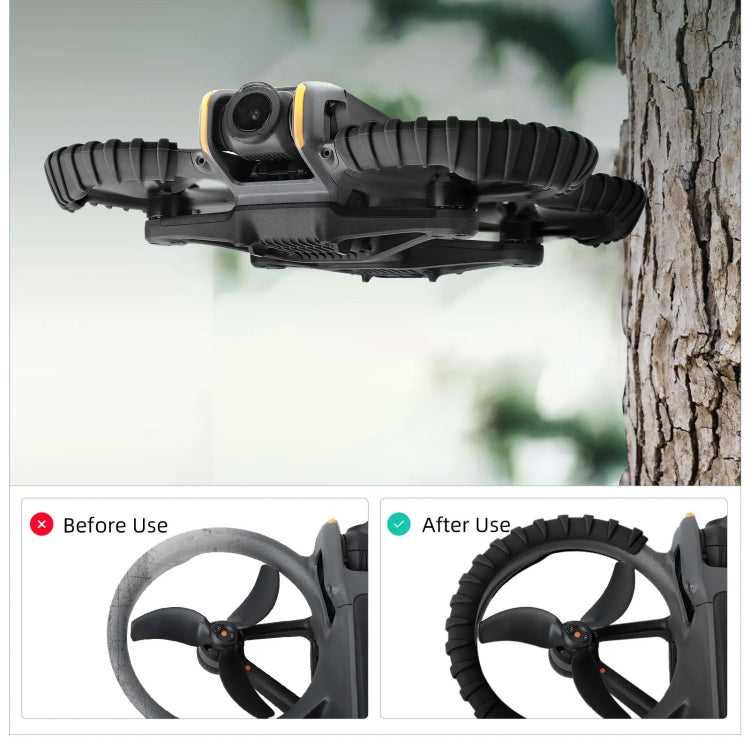Cubierta Sunnylife Dron protectora anticolisión Anillo de hélice Rayas para DJI Avata 2 (Negro) — imagen 7