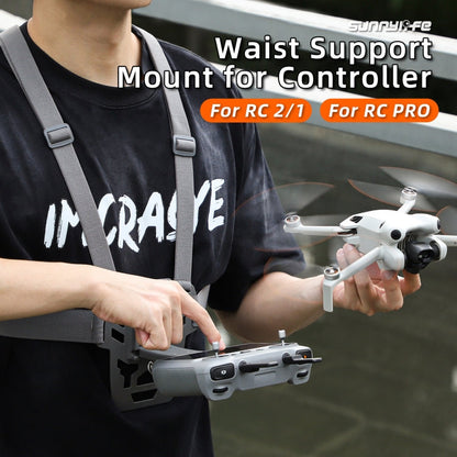 Soporte de cintura para control remoto RC Pro Sunnylife, correa para el pecho (gris) — imagen 3