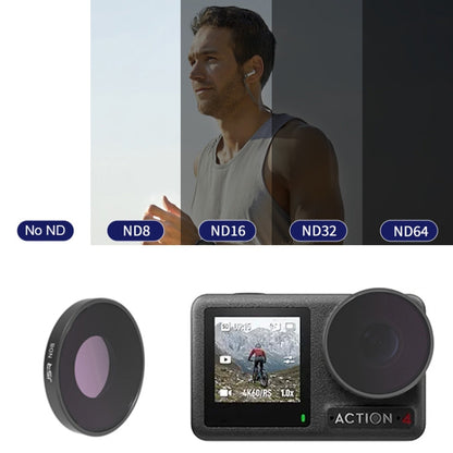 Filtro de lente de cámara Para roscado JUNESTAR, Filtro: ND8 para DJI Osmo Action 4
