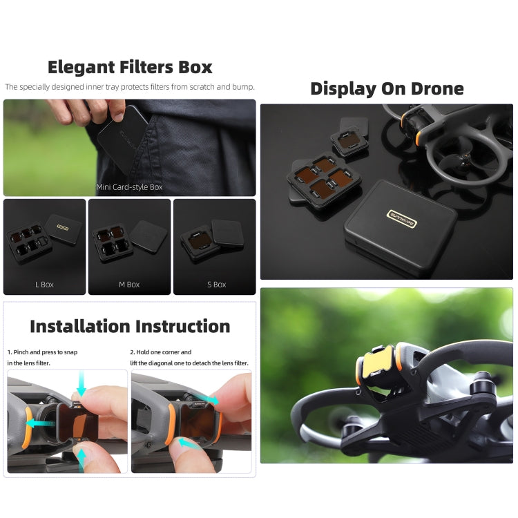 Filtro de lente de cámara Para Sunnylife, filtro: ND8 para DJI Avata 2 — imagen 6