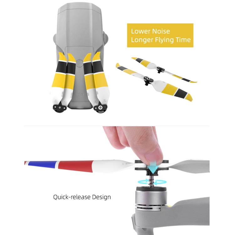 2 pares Sunnylife 7238F-3C para DJI Mavic Air 2 (negro, amarillo, blanco) — imagen 8