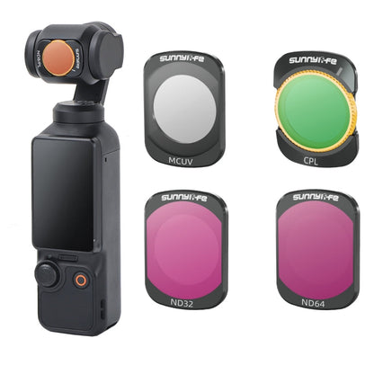 Filtro de lente para cámara Sunnylife, filtro: 4 en 1 UV CPL ND32 ND64 para DJI Osmo Pocket 3