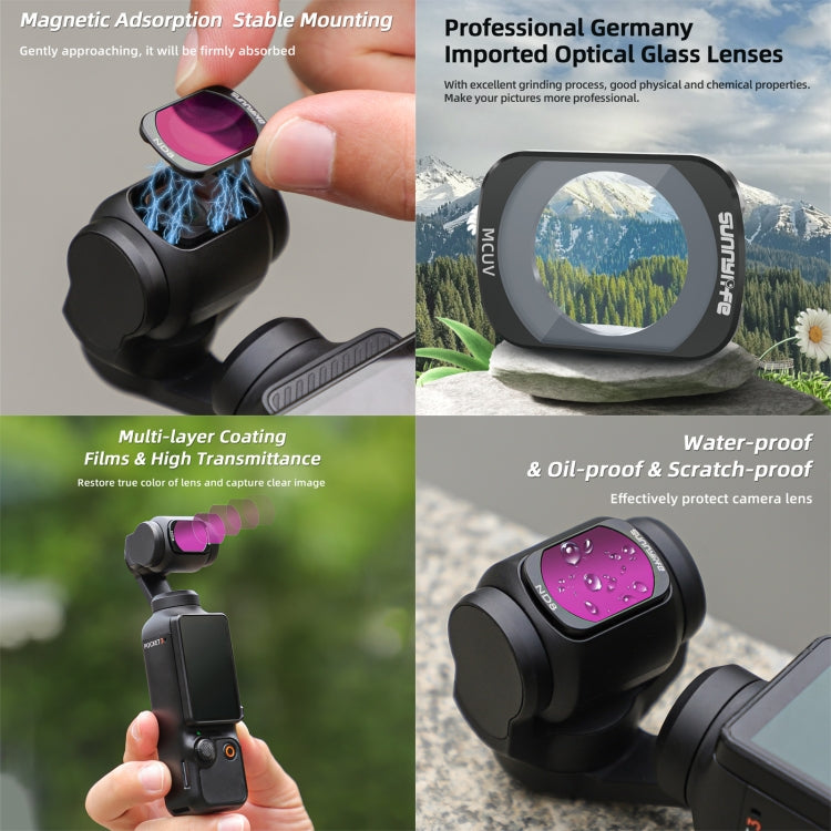 Filtro de lente para cámara Sunnylife, filtro: ND64PL para DJI Osmo Pocket 3 — imagen 5