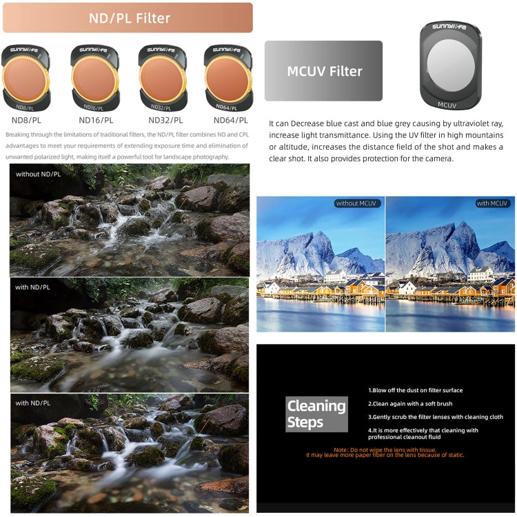 Filtro de lente para cámara Sunnylife, filtro: ND64PL para DJI Osmo Pocket 3 — imagen 9