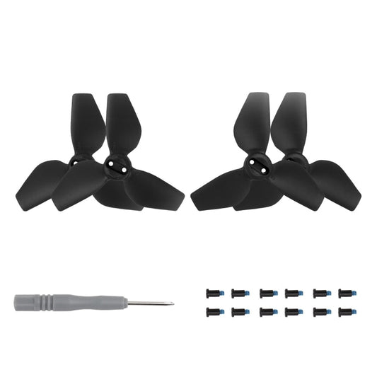 Hélice de 3 palas de color para dron Sunnylife 2016S, cantidad: 2 pares para DJI Neo (negro)