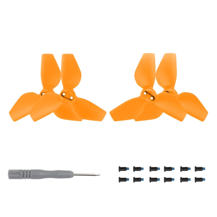 Hélice de 3 palas de color para dron Sunnylife 2016S, cantidad: 2 pares para DJI Neo (naranja)