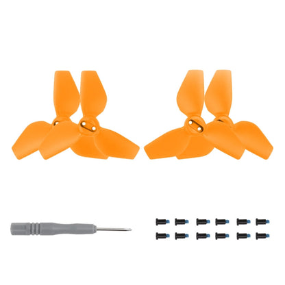 Hélice de 3 palas de color para dron Sunnylife 2016S, cantidad: 2 pares para DJI Neo (naranja)