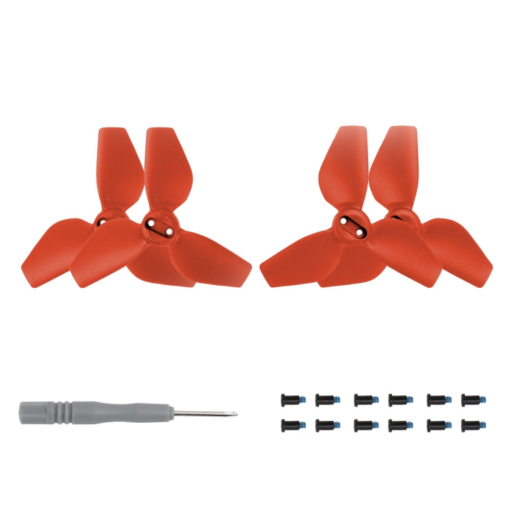 Hélice de 3 palas de color para dron Sunnylife 2016S, cantidad: 2 pares para DJI Neo (rojo)