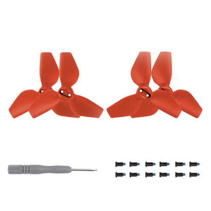 Hélice de 3 palas de color para dron Sunnylife 2016S, cantidad: 2 pares para DJI Neo (rojo)
