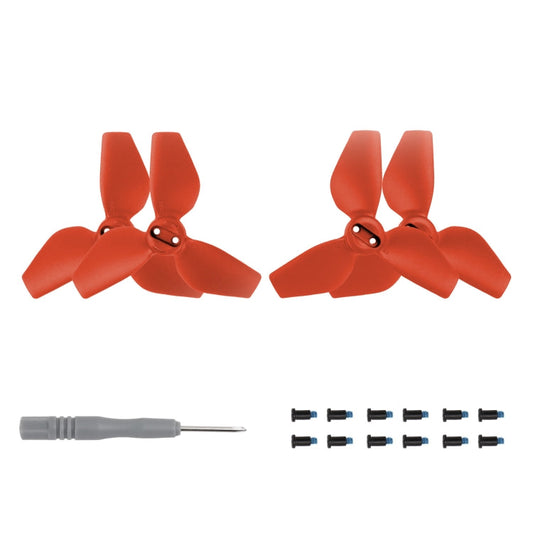 Hélice de 3 palas de color para dron Sunnylife 2016S, cantidad: 2 pares para DJI Neo (rojo)