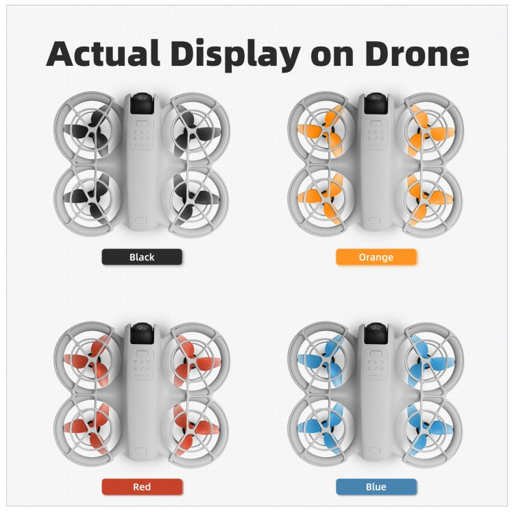 Hélice de 3 palas de color para dron Sunnylife 2016S, cantidad: 2 pares para DJI Neo (negro) — imagen 6