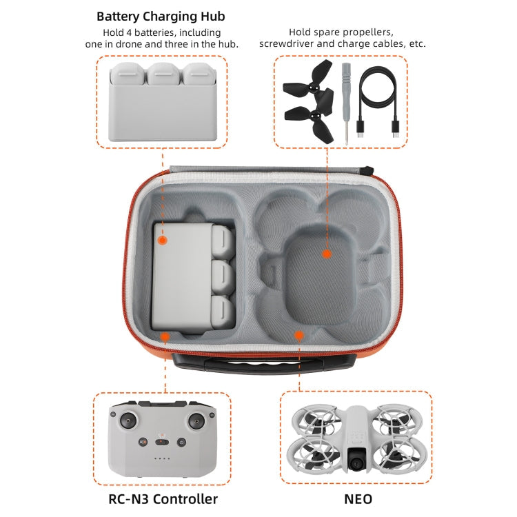Estuche de almacenamiento para kit de baterías para dron Sunnylife para DJI Neo (blanco) — imagen 4