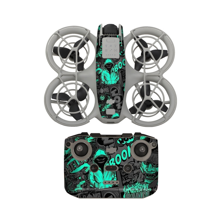 Adhesivo protector para el cuerpo del dron para DJI Neo (hombre con sombrero verde)