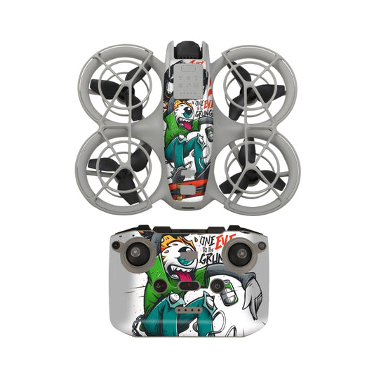 Adhesivo protector para el cuerpo del dron para DJI Neo (ojos grunge)