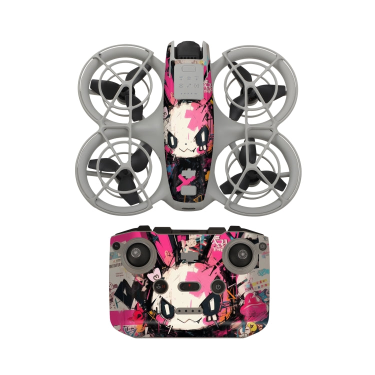 Adhesivo protector para el cuerpo del dron para DJI Neo (conejo rosa)