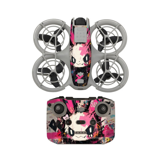 Adhesivo protector para el cuerpo del dron para DJI Neo (conejo rosa)