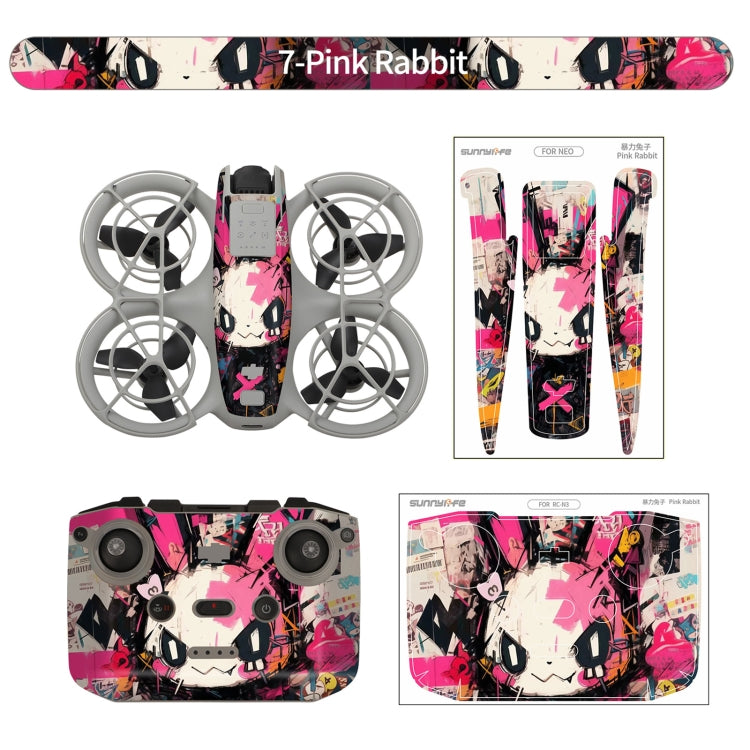 Adhesivo protector para el cuerpo del dron para DJI Neo (conejo rosa) — imagen 3