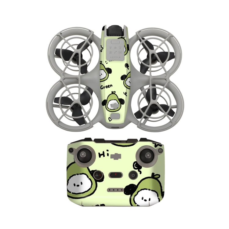 Adhesivo protector para el control remoto del cuerpo del dron para DJI Neo (cachorro verde)